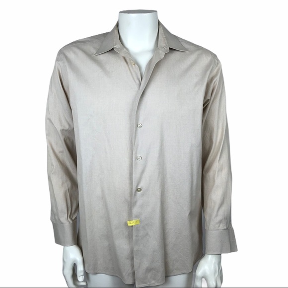 Calvin Klein Other - Calvin Klein Mens Size L Tan Long Dress Shirt